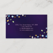 癒しの結晶の葉オーナメント 名刺 (裏面)