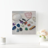 癒しの結晶 スクエア壁時計 (ホーム)