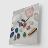 癒しの結晶 スクエア壁時計 (傾斜)