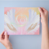 癒しの翼を持つフライヤー チラシ (手)