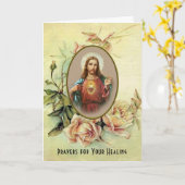 癒しの聖なるイエス祈り カード (黄色い花)