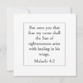 癒しの聖書の言葉、マラキ書 4:2 聖句、モダン (正面)