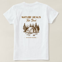 癒しの自然キャンプTシャツ