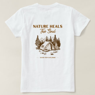 癒しの自然キャンプTシャツ Tシャツ