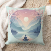 癒しの自然瞑想アート クッション (ブランケット)