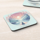 癒しの自然瞑想アート コースター (左側)