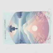 癒しの自然瞑想アート ゴルフタオル (横)