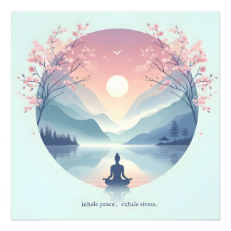 癒しの自然瞑想アート フォトプリント           