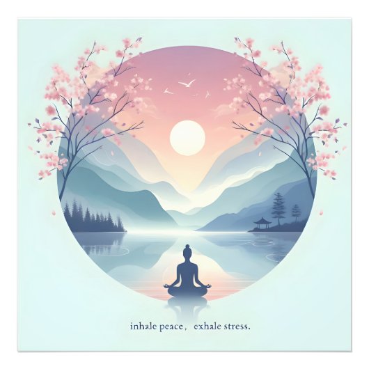 癒しの自然瞑想アート フォトプリント            (正面)