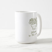 癒しの花柄キリスト教励ましギフト コーヒーマグカップ (正面右)