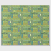 癒しの言葉のタイポグラフィ ラッピングペーパー (フラット)