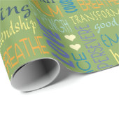癒しの言葉のタイポグラフィ ラッピングペーパー (ロールコーナー)