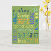 癒しの言葉勇気付けられる カード (黄色い花)