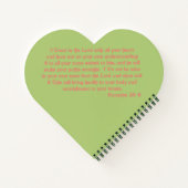 癒しの詩の平原ハート ノートブック (裏面)