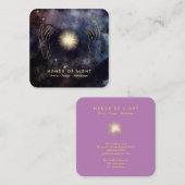 *~*癒しの軽い手宇宙宇宙宇宙の星 スクエア名刺 (正面/裏面)