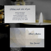 癒しの金ゴールドロータスヨガ瞑想ビジネスカード 名刺