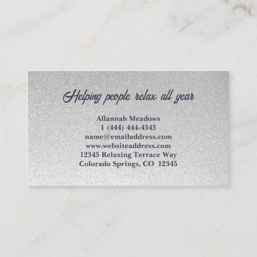 癒しの金ゴールドロータスヨガ瞑想ビジネスカード 名刺 (裏面)