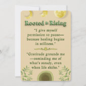 癒しの静寂 | 一時停止と感謝の確認 ノートカード (正面)