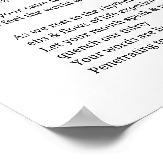 癒しの音詩のポスターウォールアートデコール ポスター (角)