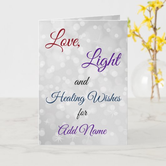 癒しの願いの挨拶を受ける カード (黄色い花)