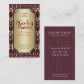 癒しの香りろうけつ染めアラベスクの名刺 名刺 (正面/裏面)