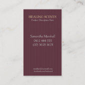 癒しの香りろうけつ染めアラベスクの名刺 名刺 (裏面)