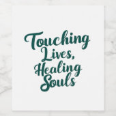 癒しの魂を触れる人生 | サンクスギビング ワインラベル (シングルラベル)