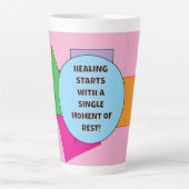 癒しは一瞬から始独身のまる！カフェラテマグ カフェラテマグ (正面)