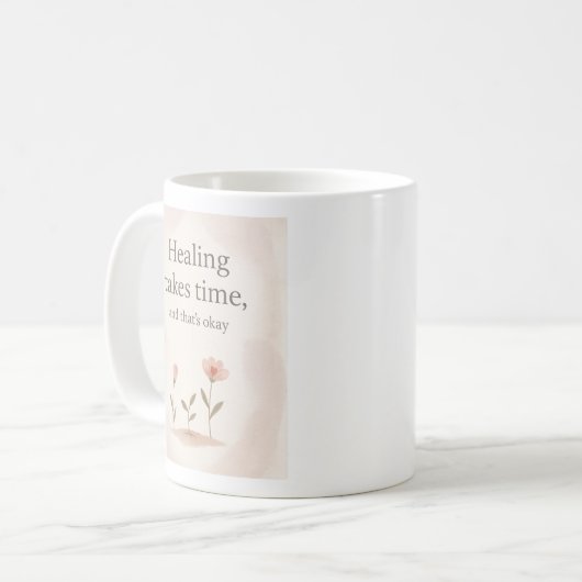 癒しは時間がかかる – 自己愛の肯定マグカップ コーヒーマグカップ (正面左)