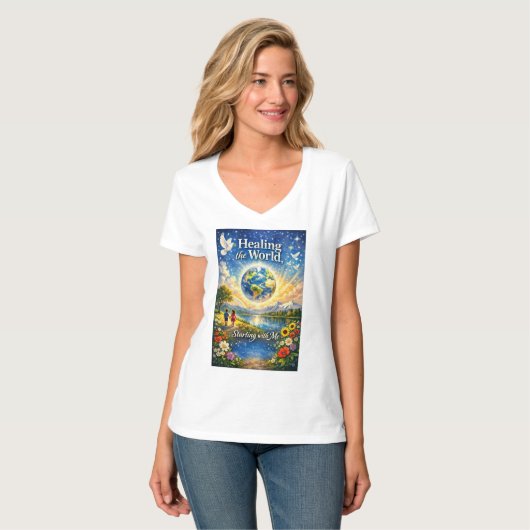 癒しは私から始まる Tシャツ (正面フル)