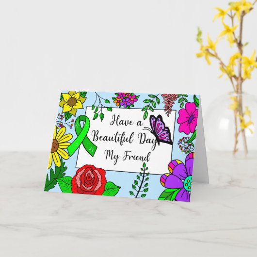 癒しを願う美しい一日を過ごす、愛 カード (黄色い花)