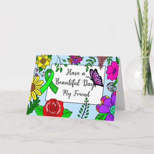 癒しを願う美しい一日を過ごす、愛 カード (正面)