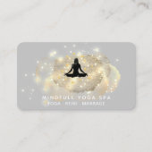 *～*癒しエネルギー金ゴールド女性ヨガロータスビジネス 名刺 (正面)