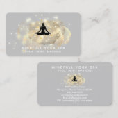 *~*癒しエネルギー金ゴールド女性ヨガロータスビジネス 名刺 (正面/裏面)