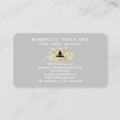 *~*癒しエネルギー金ゴールド女性ヨガロータスビジネス 名刺 (裏面)