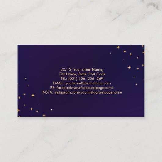 癒しカラフルの結晶と輝き 名刺 (裏面)