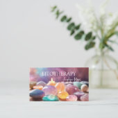 癒しカラフル石&ライトセラピー 名刺 (スタンド正面)