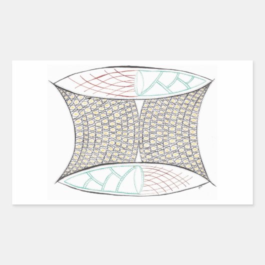 癒しバスケットシール 長方形シール (正面)