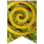 癒しパワースパイラル金ゴールド バンティングフラッグ (第2の旗)