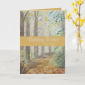 癒しフォレスト誕生日挨拶 カード (黄色い花)