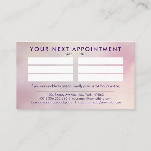 癒し手カラフルエナジーススパイラルアポイントメント 名刺 (裏面)