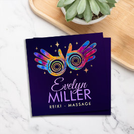 癒し手カラフルエナジーススパイラル スクエア名刺