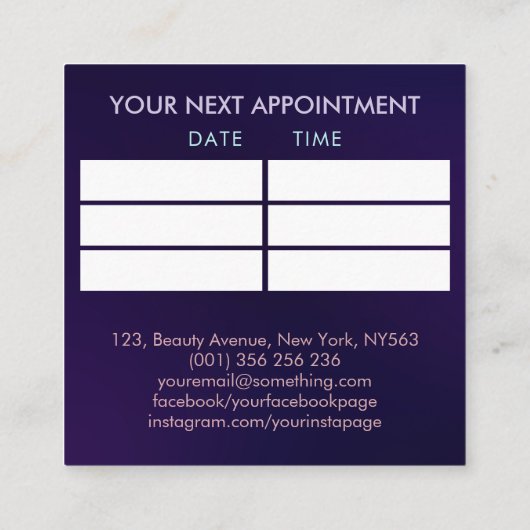 癒し手カラフルエナジーススパイラル スクエア名刺 (裏面)