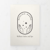 癒し手モダンマッサージ、ウェルネスパンフレット 三つ折りカード (カバー)