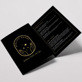 癒し手モダンマッサージ、ウェルネスパンフレット 三つ折りカード