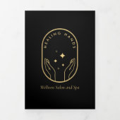 癒し手モダンマッサージ、ウェルネスパンフレット 三つ折りカード (カバー)