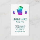 癒し手レインボーカラフルウォーター色 名刺 (裏面)