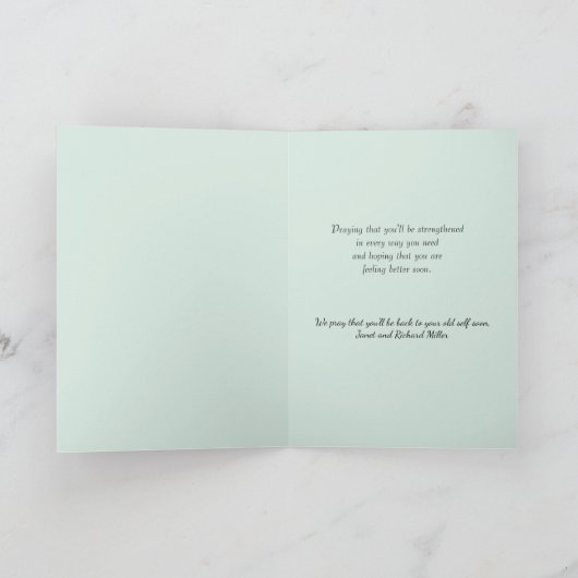 癒し祈りの言葉カスタムグッドイージーイエズスフローラ カード (内部)