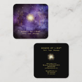 *~*癒し軽い手宇宙星宇宙 スクエア名刺 (正面/裏面)