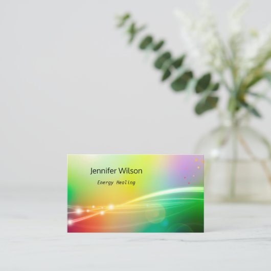 癒し鮮やかウェルネスビジネスカード 名刺 (スタンド正面)
